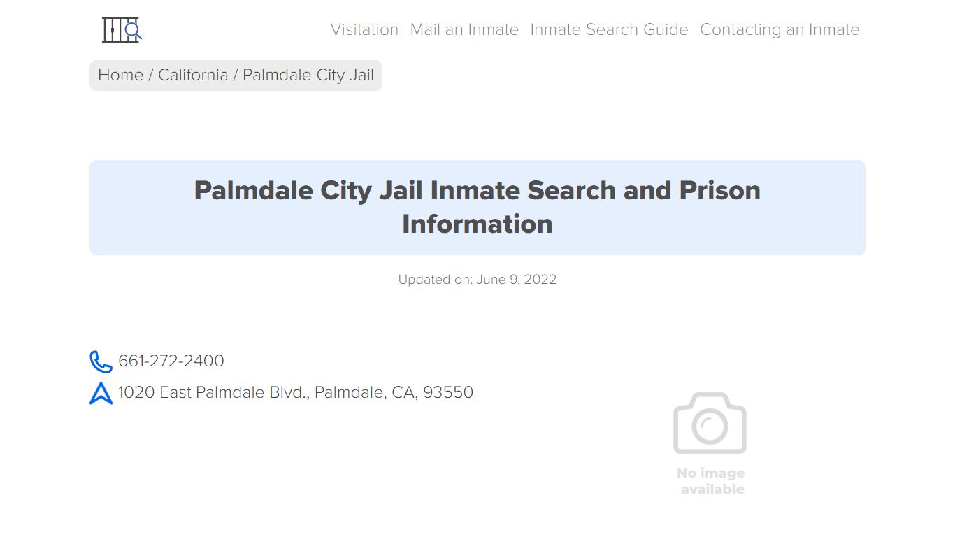 Palmdale City Jail Inmate Search, Visitation, Phone no ...
